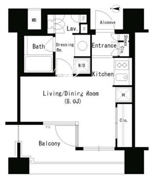 パークアクシス神楽坂ステージ 803 間取り図