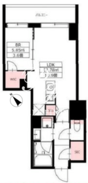 ニフィット日本橋横山町 303 間取り図