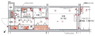 ハーモニーレジデンス新宿ザノース 211 間取り図