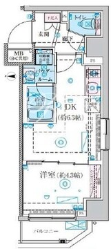 リヴシティ本所吾妻橋 203 間取り図