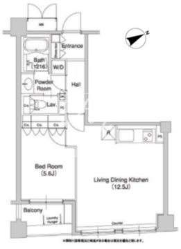 コンフォリア原宿 602 間取り図