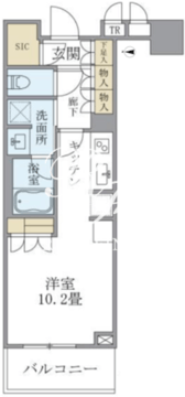 ブリリアタワーズ目黒 N-505 間取り図