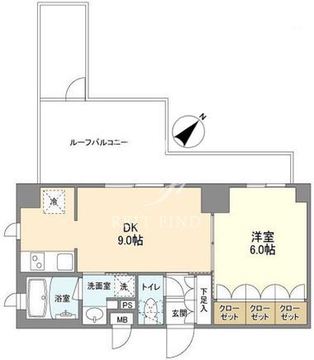 バウスフラッツ品川大井町 408 間取り図