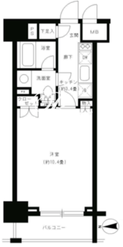 パークキューブ神田 203 間取り図