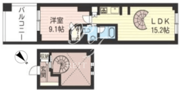 レジデンスシャルマン月島 327 間取り図