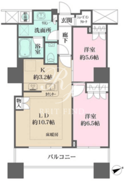 ザ・パークハウス西新宿タワー60 516 間取り図