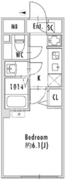 パセオ下北沢代沢2 302 間取り図