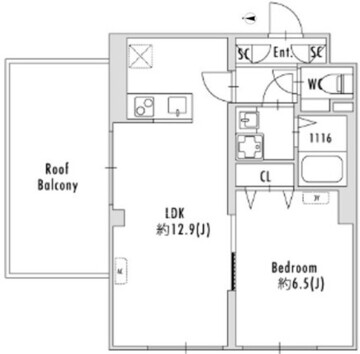 パセオ下北沢代沢2 401 間取り図