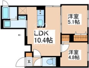パセオ中野新橋 401 間取り図