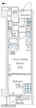 ロイヤルパークス赤羽サウス 206 間取り図