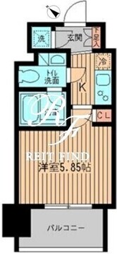 レジディア大森 1104 間取り図