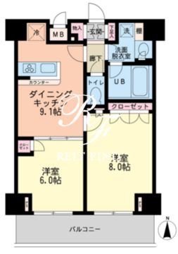エスティメゾン赤羽 903 間取り図