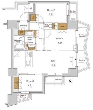 ＲＪＲプレシア東十条ガーデン 628 間取り図