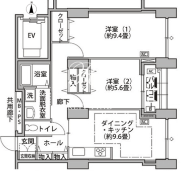 東雲キャナルコートCODAN 14-710 間取り図