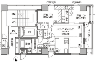 東雲キャナルコートCODAN 18-524 間取り図