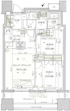 グランリビオ表参道 603 間取り図