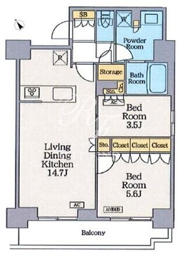 クレストコート門前仲町 1102 間取り図