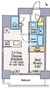 ワンルーフフラット門前仲町 601 間取り図