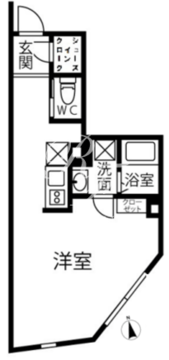 クリオ ラモード木場公園 102 間取り図