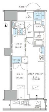 パークアクシス品川天王洲アイル 307 間取り図