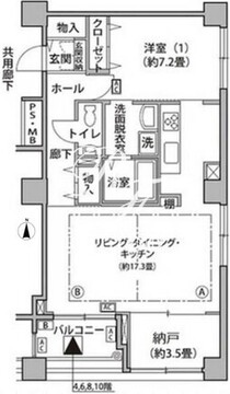東雲キャナルコートCODAN 15-508 間取り図