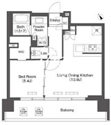 コンフォリア芝浦MOKU 303 間取り図