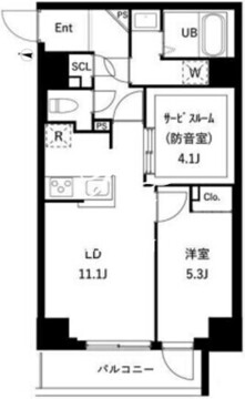 グローリオシェルト上野御徒町 902 間取り図