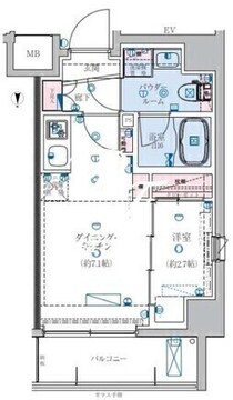 リヴシティ住吉 702 間取り図