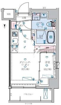 リヴシティ住吉 802 間取り図