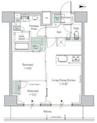 ワンルーフレジデンス中野南台 1103 間取り図 ?>