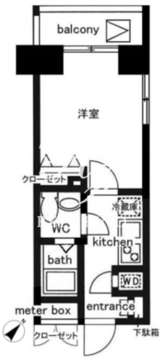 レジディア日本橋人形町2 1205 間取り図