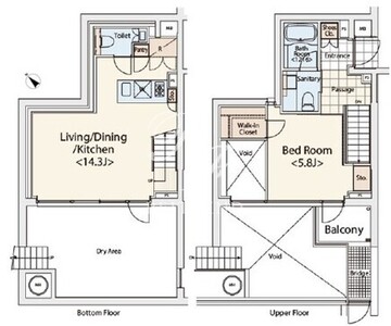 カスタリア初台2 110 間取り図