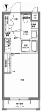 パティーナV代々木上原 305 間取り図