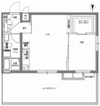 パティーナV代々木上原 404 間取り図