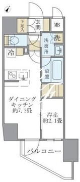 アジールコート町屋 103 間取り図