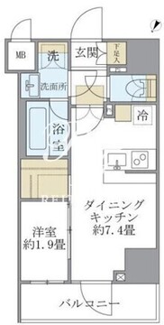 アジールコート町屋 301 間取り図