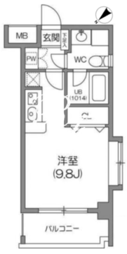 ルクレ森下レジデンス 806 間取り図