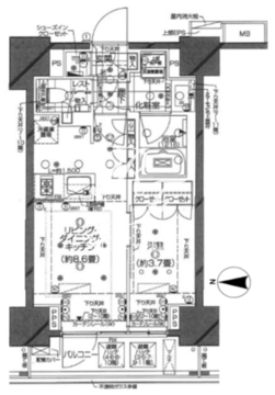 ピアース浅草 502 間取り図
