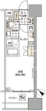 パークハビオ武蔵小山 203 間取り図
