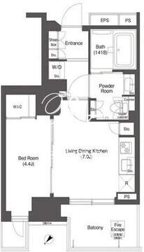 コンフォリア新中野 908 間取り図
