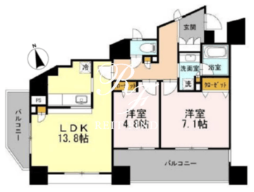 カスタリア荒川 1101 間取り図
