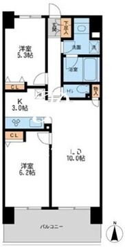 レジディア南千住 308 間取り図