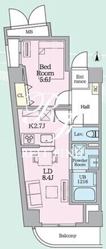 目黒ミシェルヨコマエ 405 間取り図