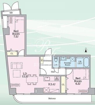 目黒ミシェルヨコマエ 602 間取り図