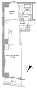 ザ・パークハビオ日本橋小伝馬町 1201 間取り図