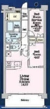 ラグゼナ平井ノース 406 間取り図