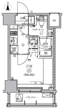 クオリタス南大井 807 間取り図