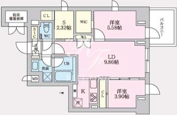 タスキプライムテラス後楽園 202 間取り図