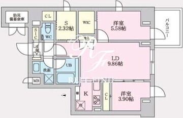 タスキプライムテラス後楽園 801 間取り図