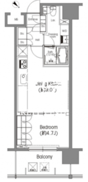 BPRレジデンス三田伊皿子坂 810 間取り図